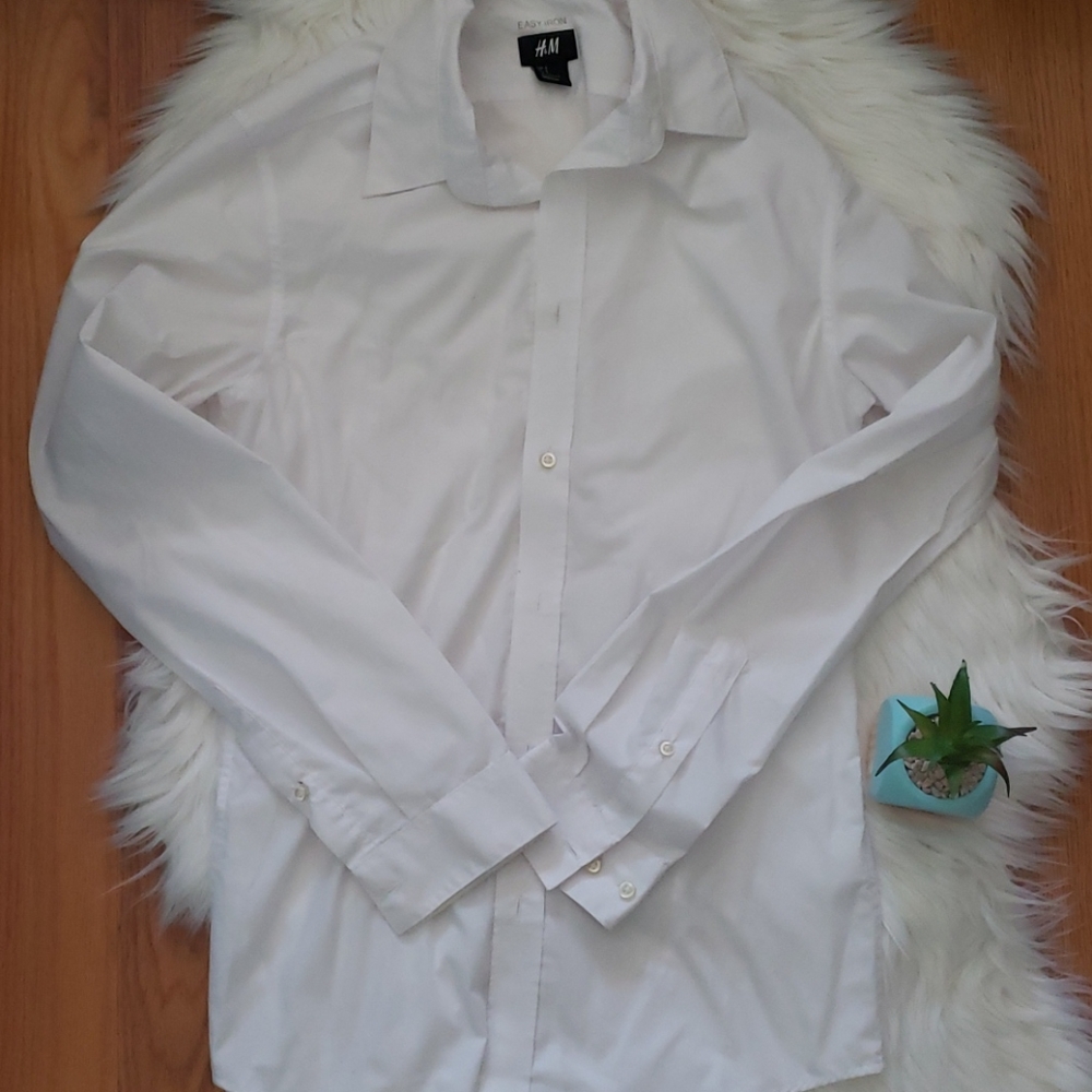 H&M Easy Iron White Dress Shirt